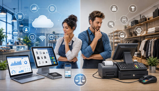 Cloud POS and traditional POS system comparison