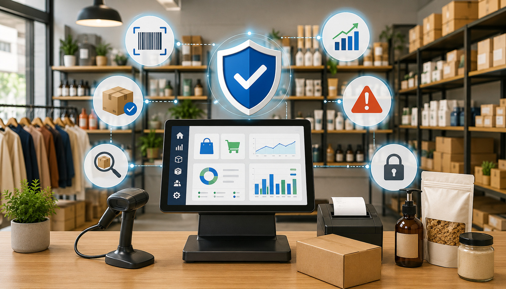 POS software preventing inventory shrinkage in a retail store