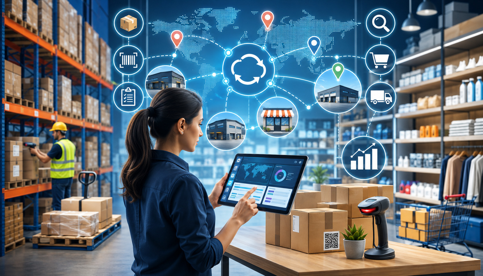 Real-time inventory tracking dashboard with warehouse stock visibility