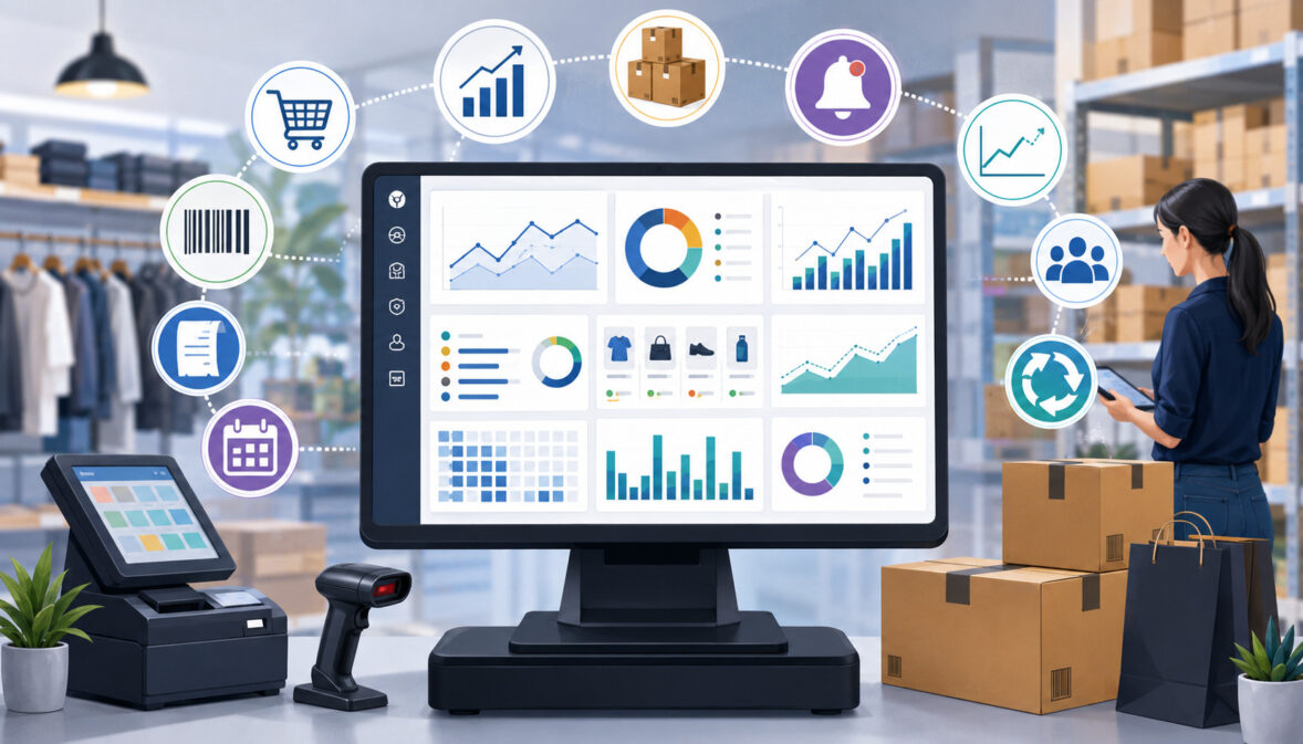 POS analytics dashboard for inventory forecasting data